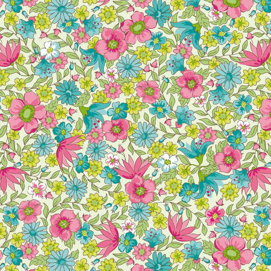 🌸 Tissu imprimé fleurs